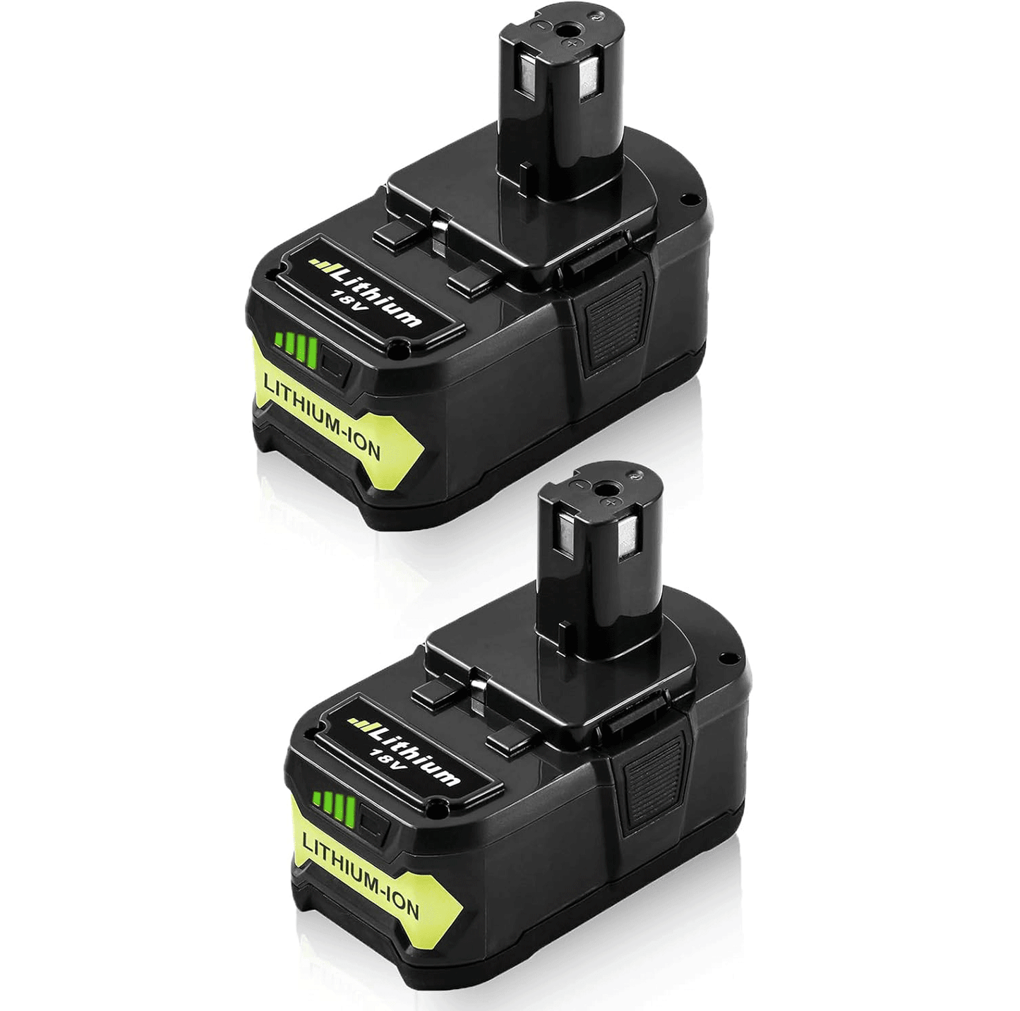 2 Pack 18V 6000mAh Li-ion Replacement Battery and Charger for Ryobi Cordless Power Tools